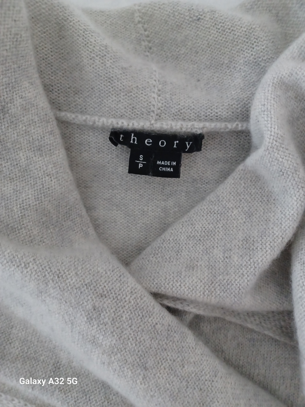 Theory 100% Cashmere Drape Open Front Cardigan Gray - Picture 5 of 6